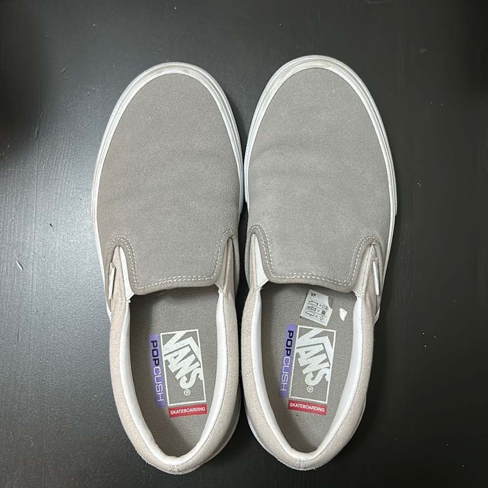 Vans Gray Suede Slip-On Sneakers